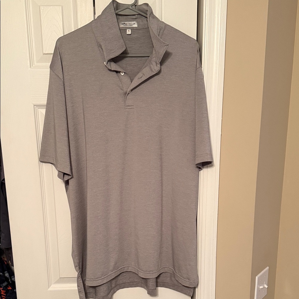 Peter Millar Classic Gray Polo Shirt Summer Comfort